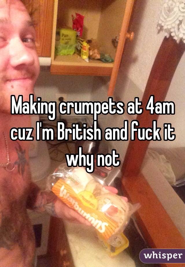 Making crumpets at 4am cuz I'm British and fuck it why not 