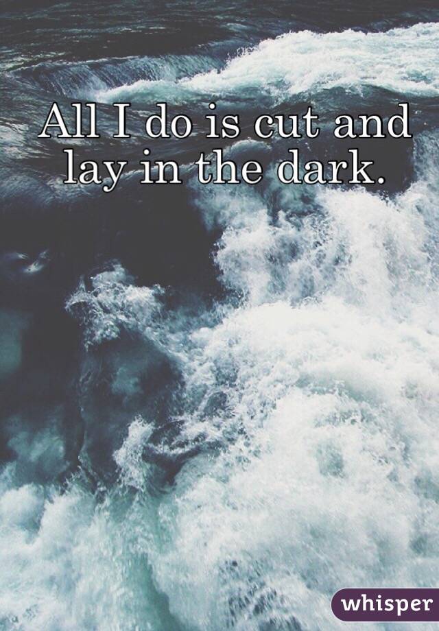 All I do is cut and lay in the dark.