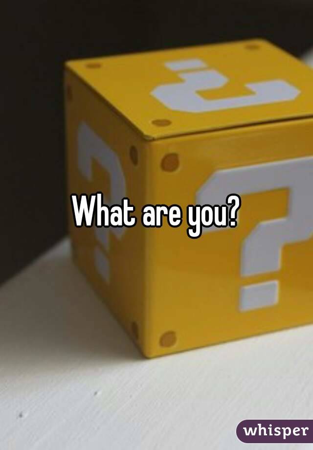 What are you?