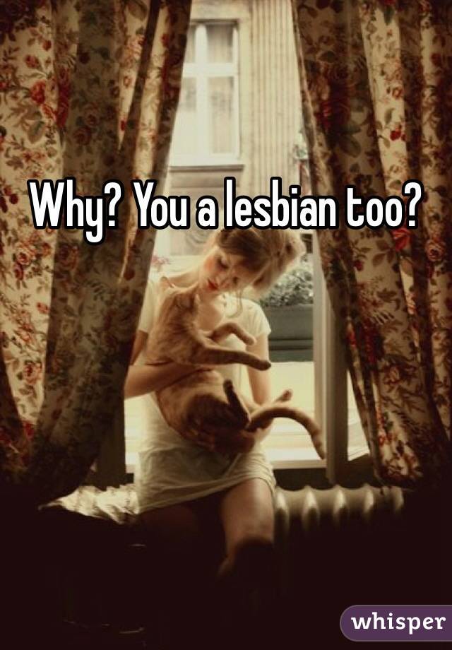 Why? You a lesbian too? 