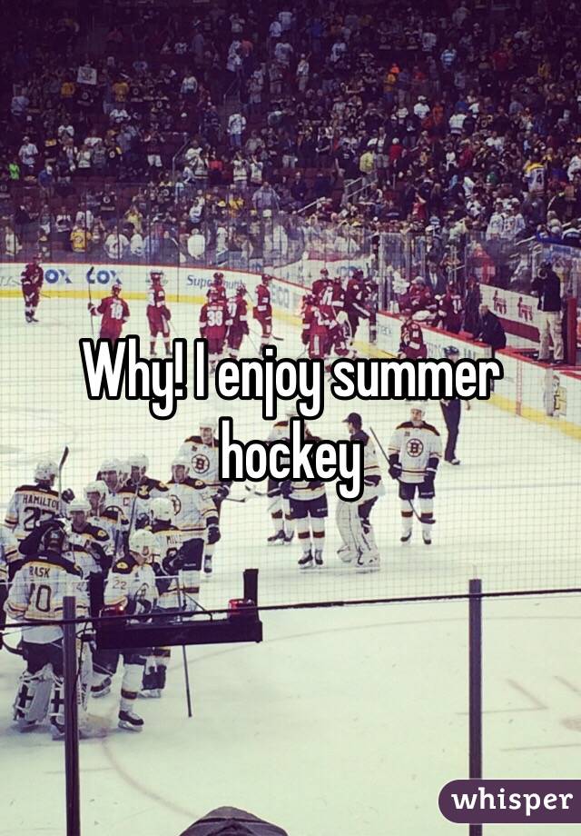Why! I enjoy summer hockey
