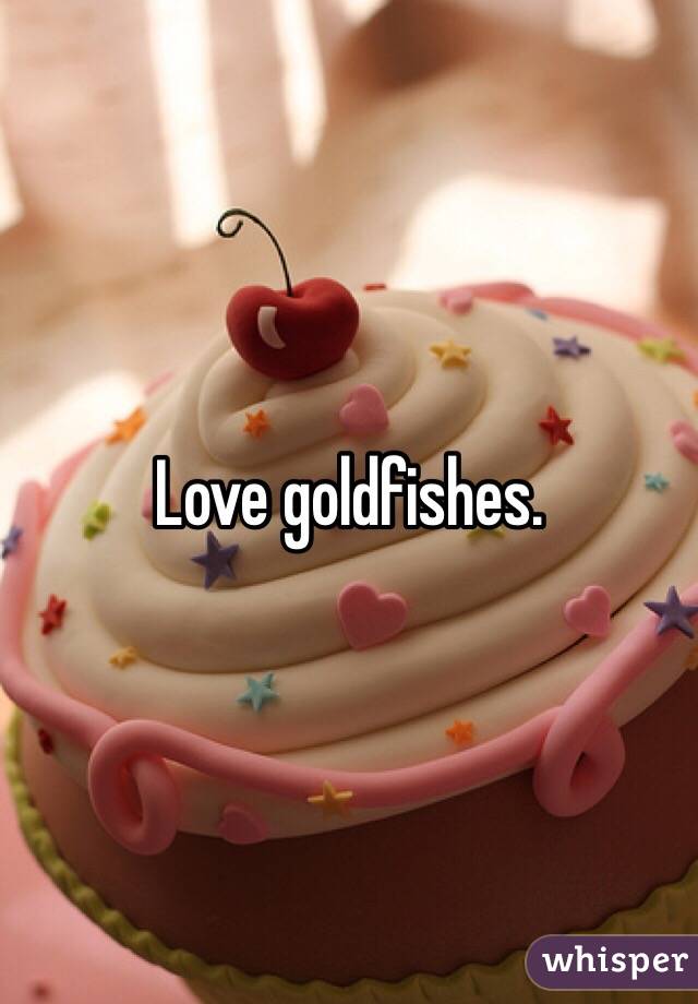 Love goldfishes. 