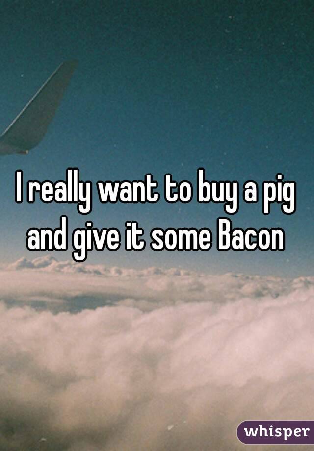 I really want to buy a pig and give it some Bacon 