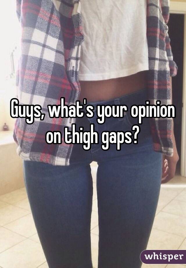 Guys, what's your opinion on thigh gaps? 
