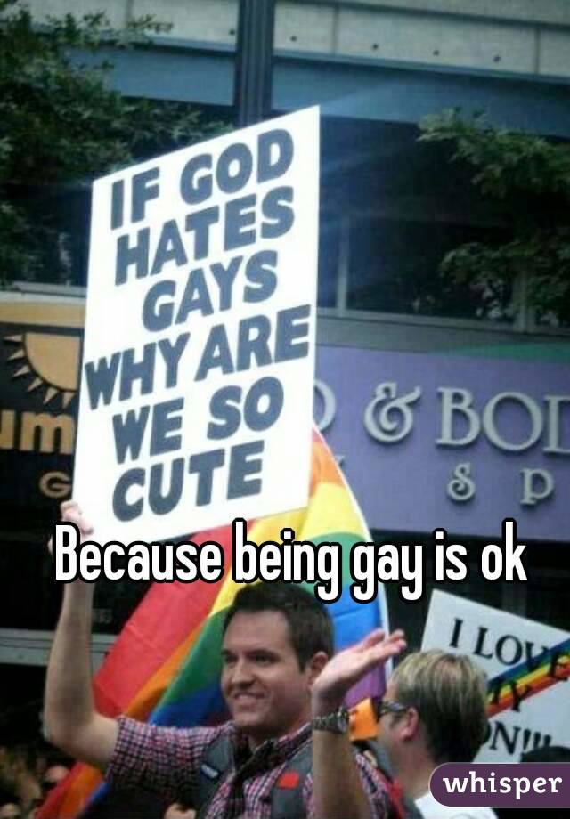 Because being gay is ok