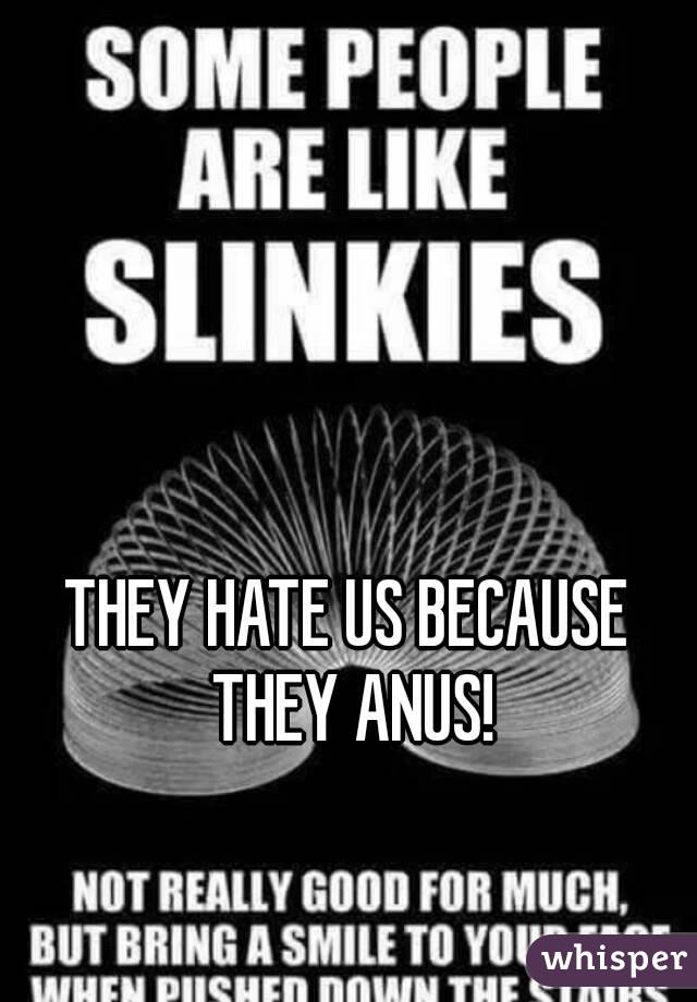 THEY HATE US BECAUSE THEY ANUS!