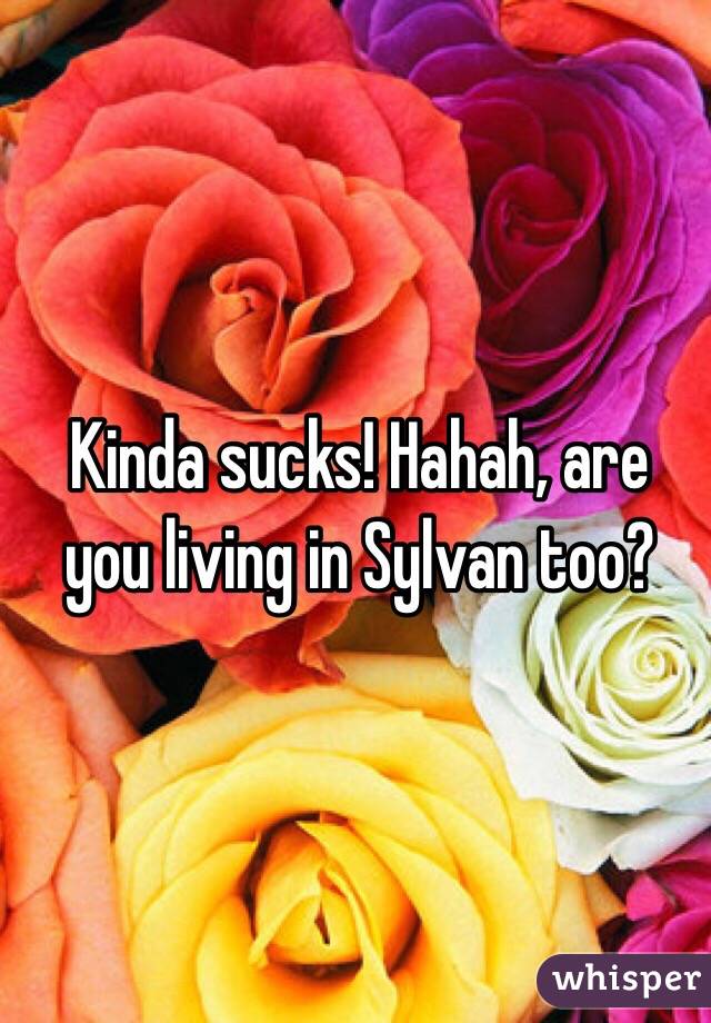 Kinda sucks! Hahah, are you living in Sylvan too? 