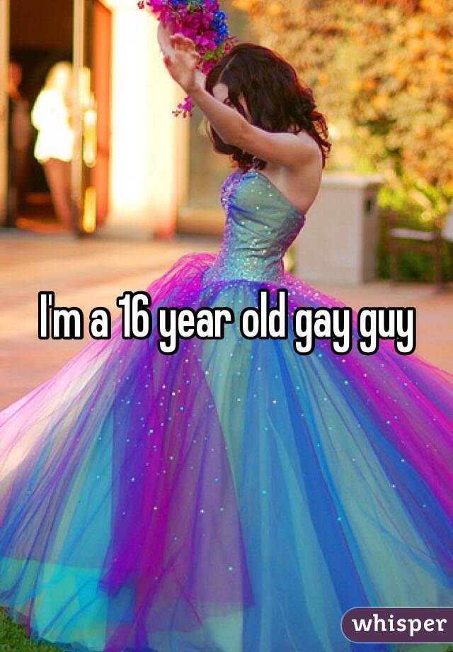 I'm a 16 year old gay guy 