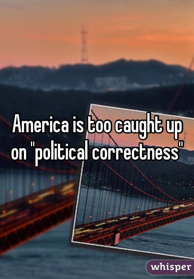 America is too caught up on "political correctness"