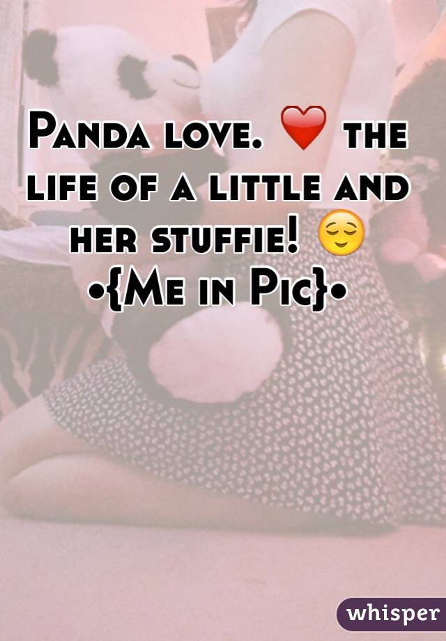 Panda love. ❤️ the life of a little and her stuffie! 😌
•{Me in Pic}•