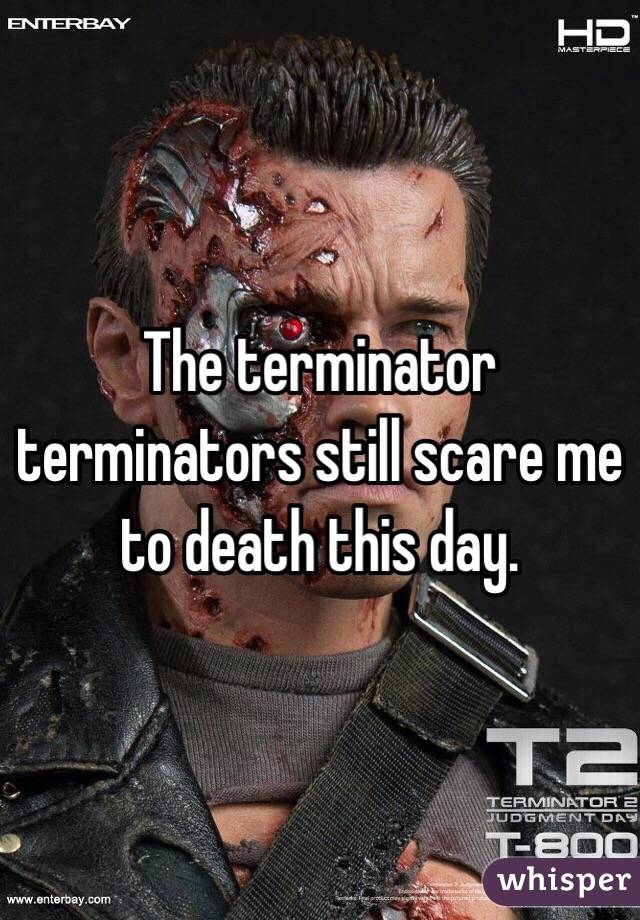The terminator terminators still scare me to death this day. 