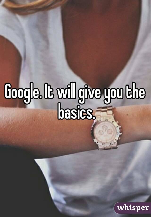 Google. It will give you the basics.