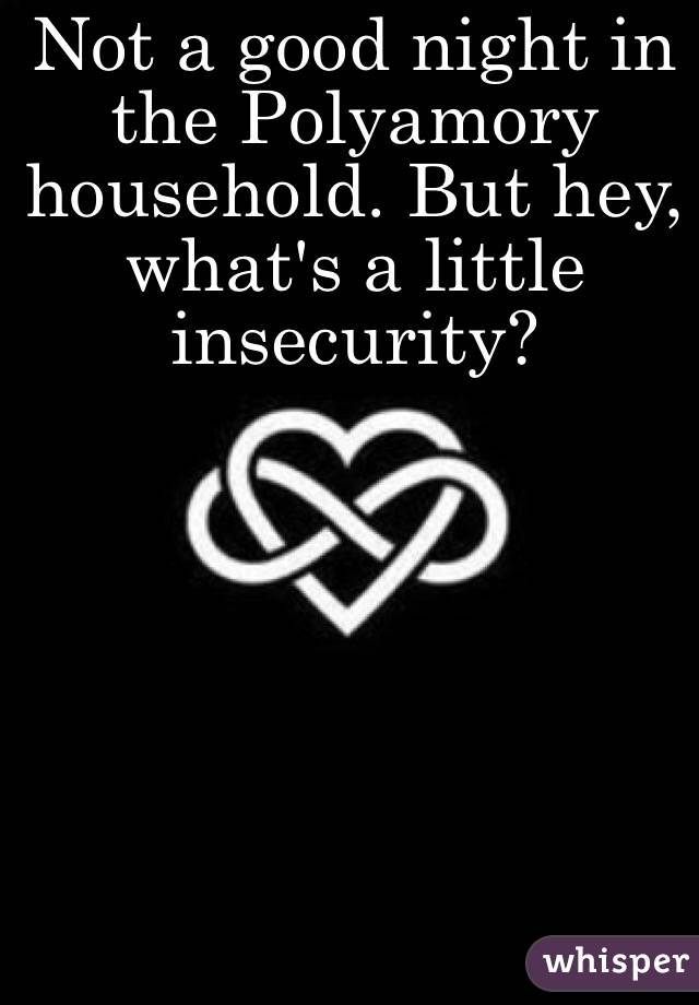 Not a good night in the Polyamory household. But hey, what's a little insecurity?