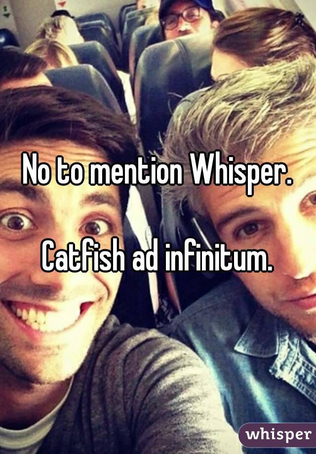 No to mention Whisper.

Catfish ad infinitum.