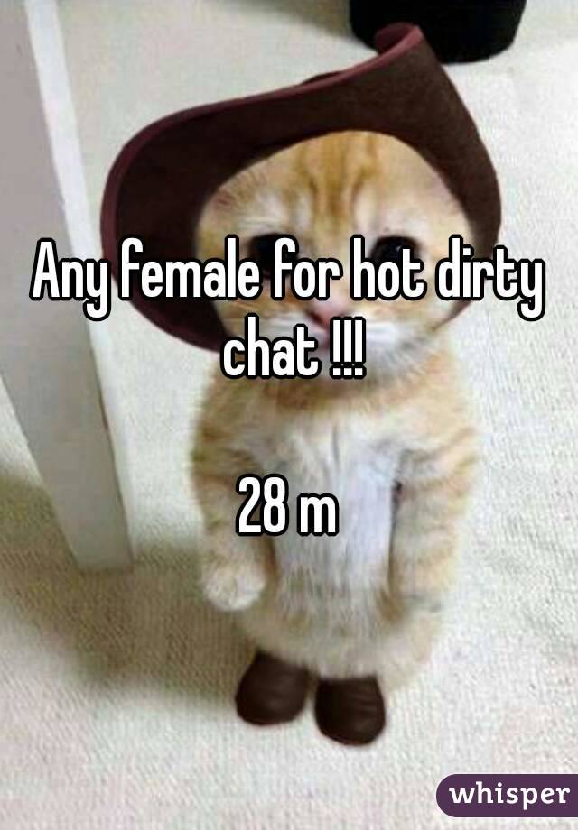 Any female for hot dirty chat !!!

28 m