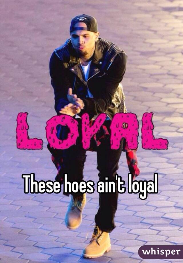 These hoes ain't loyal 