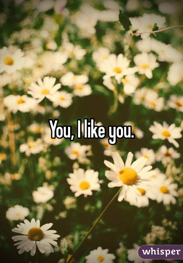 You, I like you. 