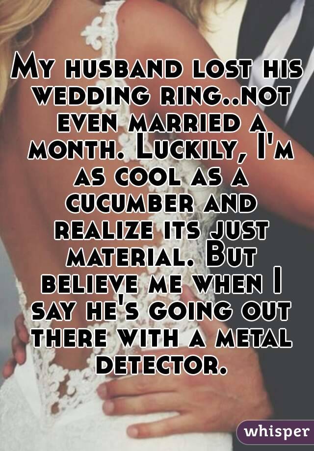 Husband has lost his wedding ring