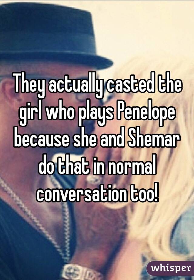 They actually casted the girl who plays Penelope because she and Shemar do that in normal conversation too!