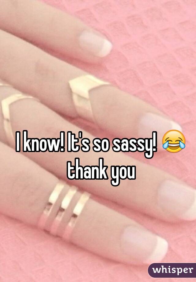 I know! It's so sassy! 😂 thank you 