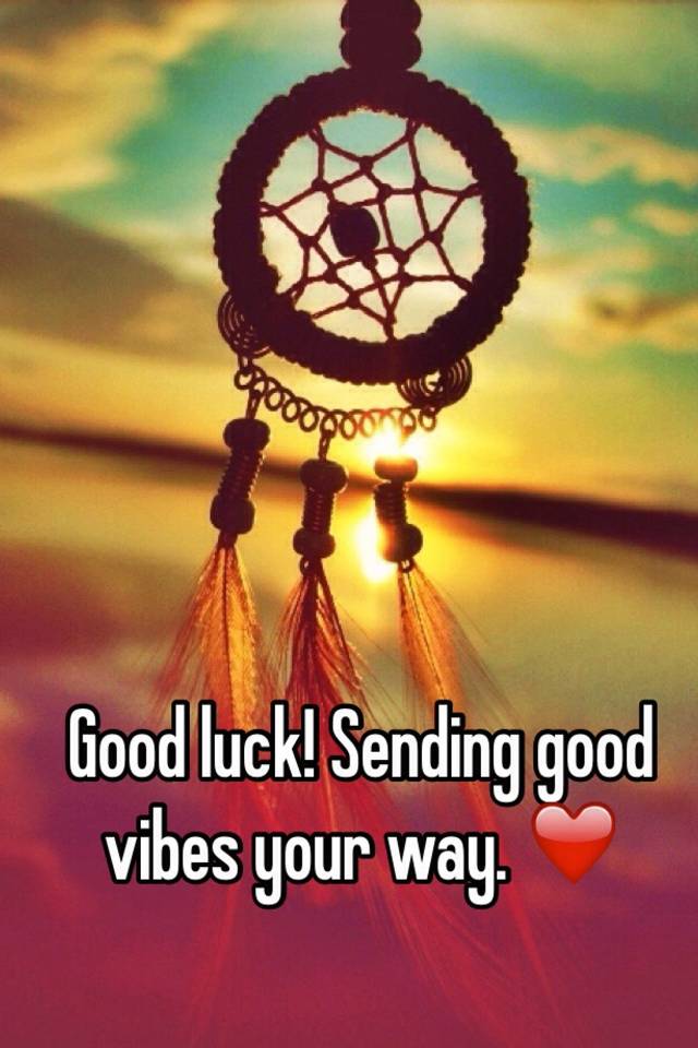 Good luck! Sending good vibes your way. ❤️