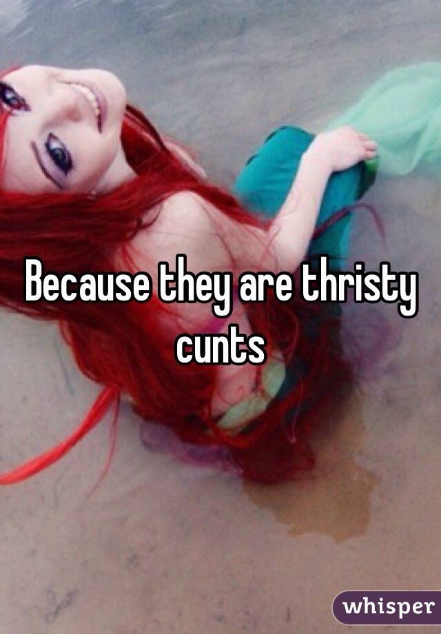 Because they are thristy cunts 