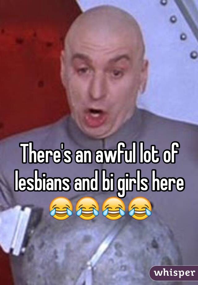 There's an awful lot of lesbians and bi girls here 😂😂😂😂