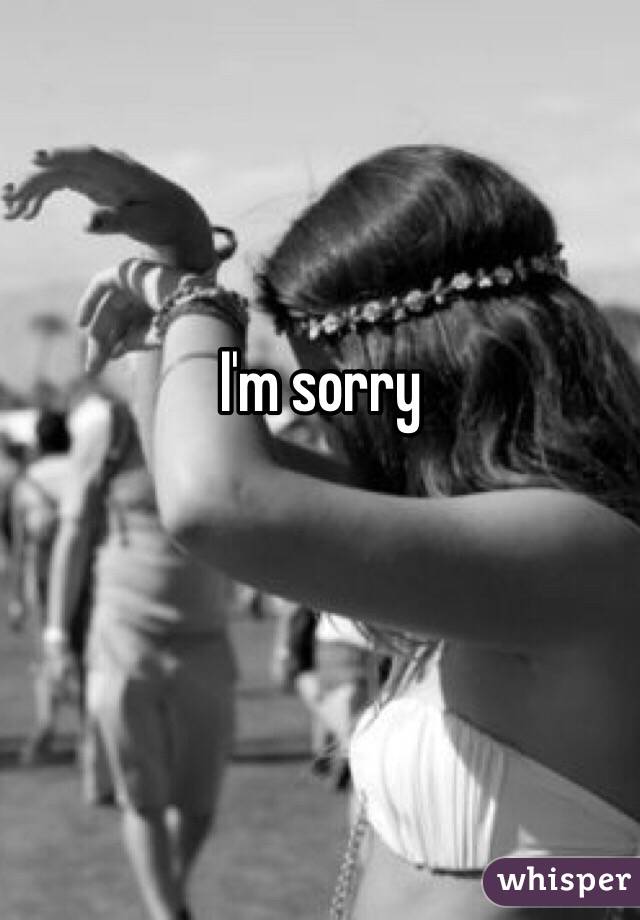 I'm sorry