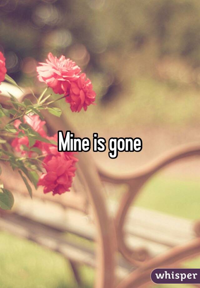 Mine is gone 