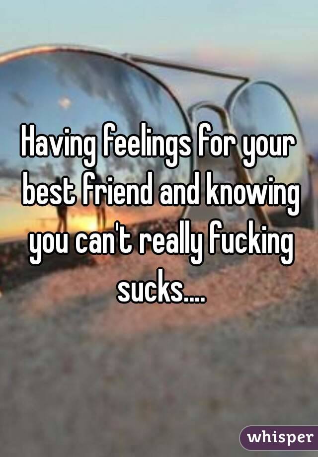 Having feelings for your best friend and knowing you can't really fucking sucks....