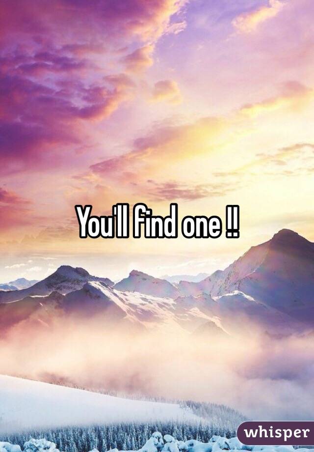 You'll find one !!