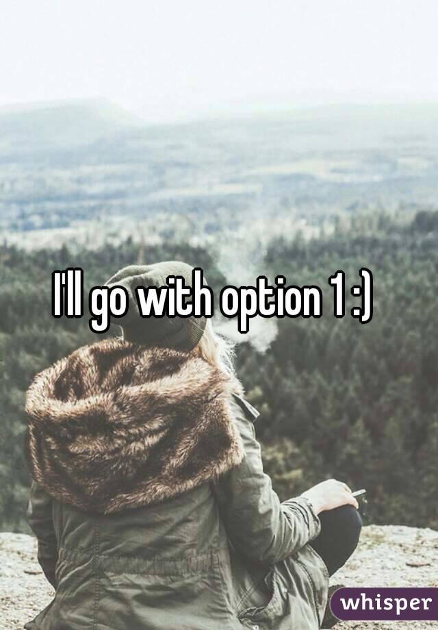 I'll go with option 1 :) 