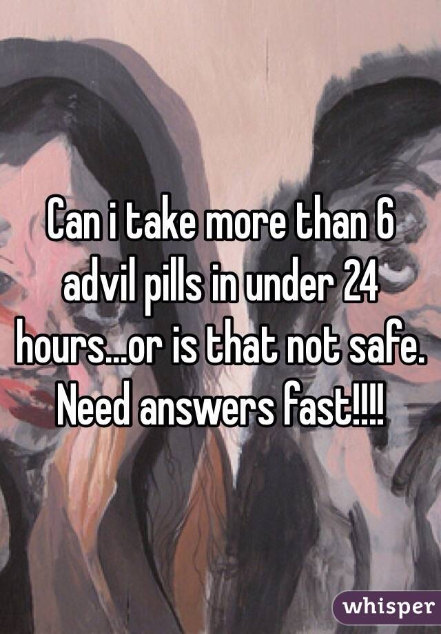 How many Advil can you take in 24 hours?
