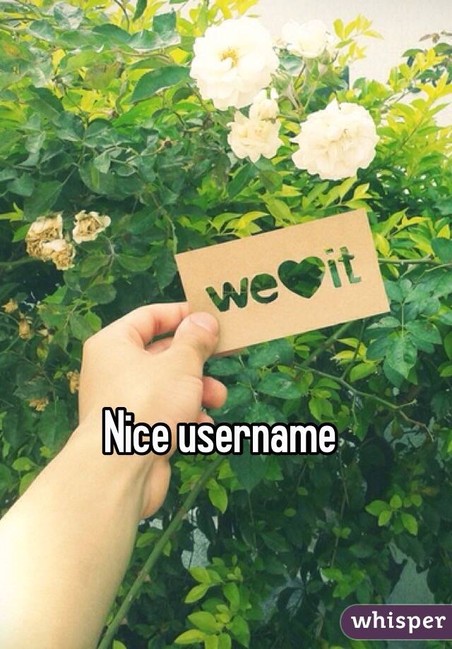 Nice username