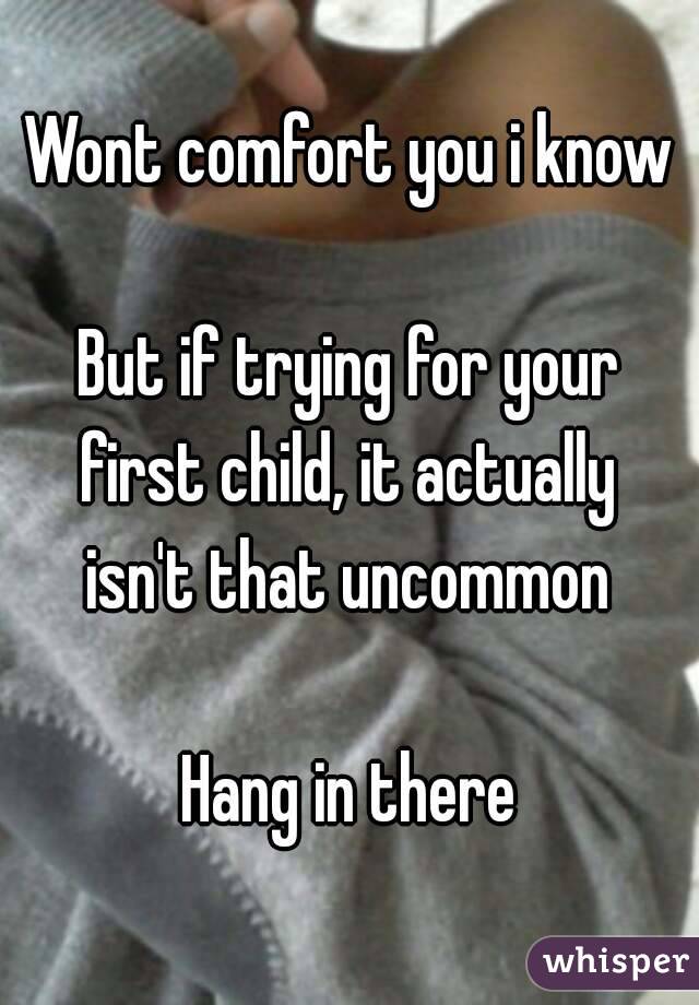 Wont comfort you i know

But if trying for your
first child, it actually
isn't that uncommon

Hang in there