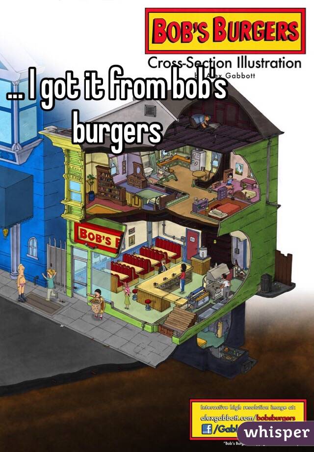 ... I got it from bob's burgers