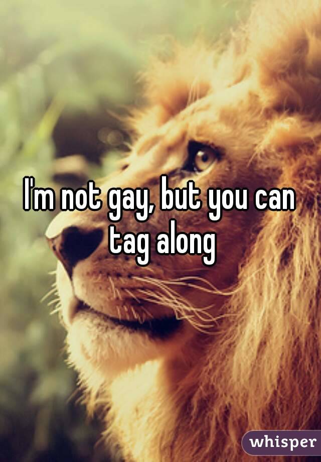 I'm not gay, but you can tag along