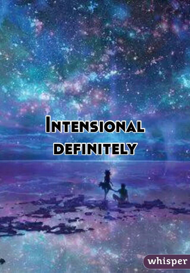 Intensional  definitely 