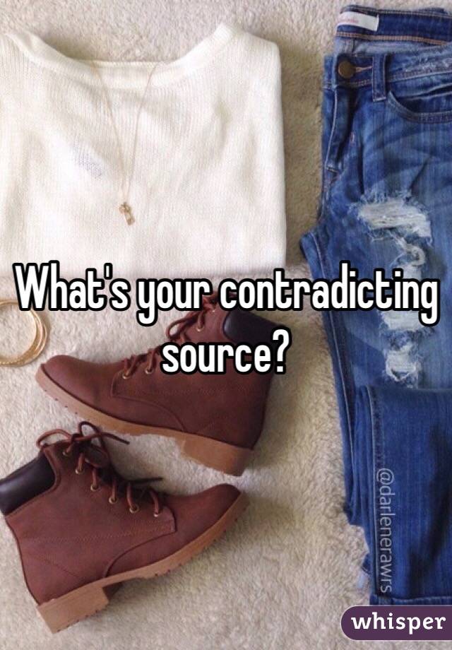 What's your contradicting source?