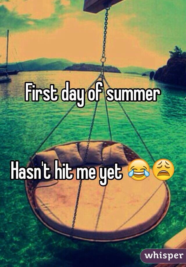 First day of summer


Hasn't hit me yet 😂😩