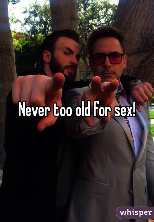 Never too old for sex!