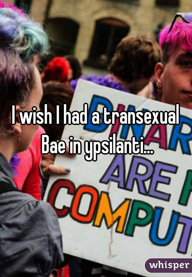 I wish I had a transexual Bae in ypsilanti...