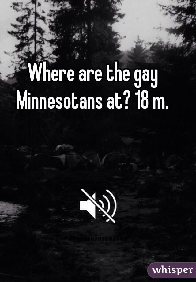 Where are the gay Minnesotans at? 18 m.