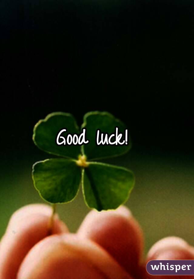 Good luck! 