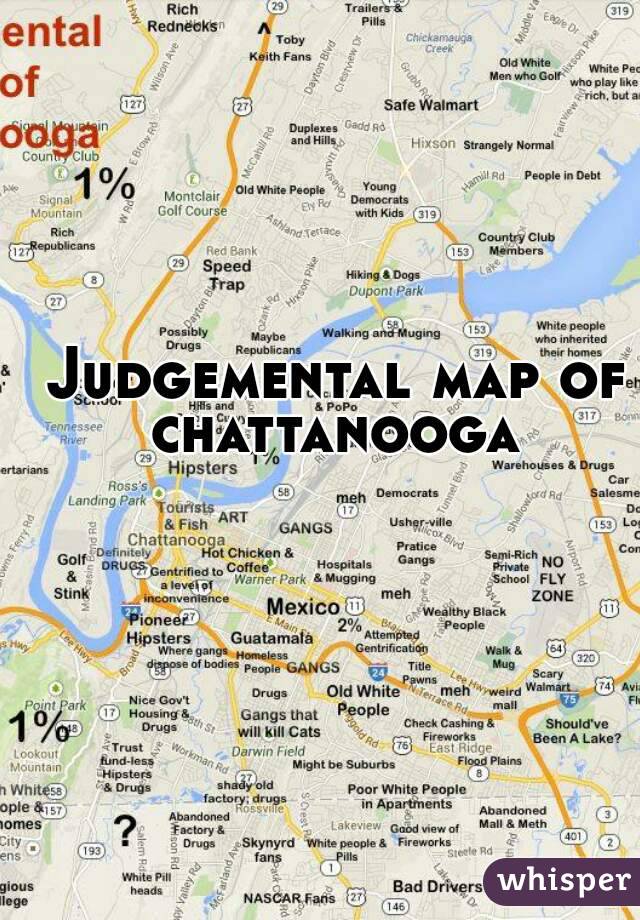 Judgemental map of chattanooga 