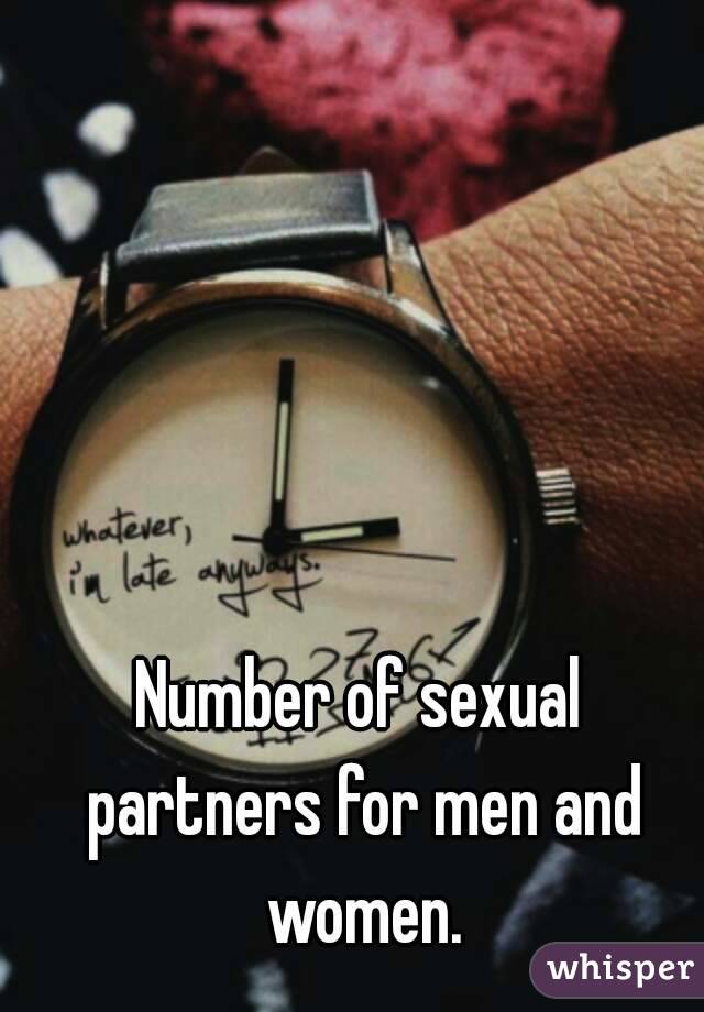 Number of sexual partners for men and women.