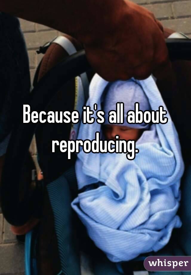 Because it's all about reproducing. 