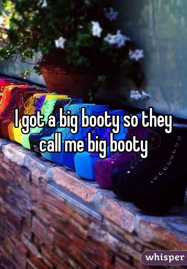 I got a big booty so they call me big booty