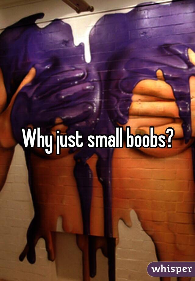 Why just small boobs? 