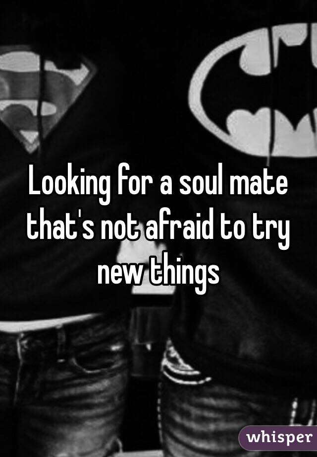 Looking for a soul mate that's not afraid to try new things 